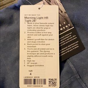 Lululemon Wunder Under Morning Light size 4.  BNWT